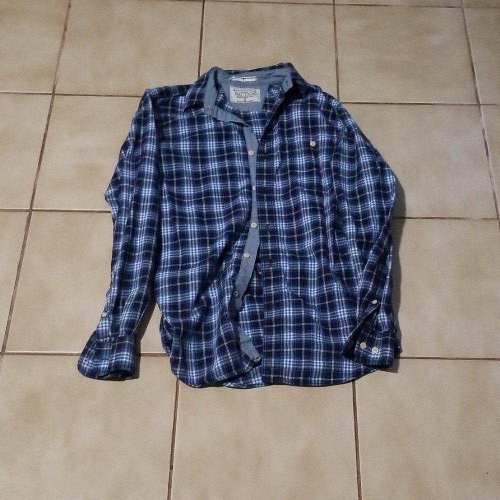 Mens Nautica Shirt Blue Small